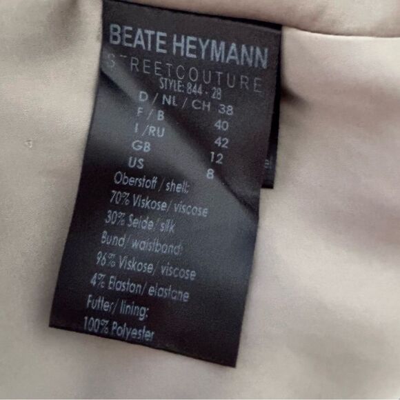 BEATE HEYMANN STREETCOUTURE Silk Viscose Blend Multicolour Midi Skirt - Picture 8 of 13